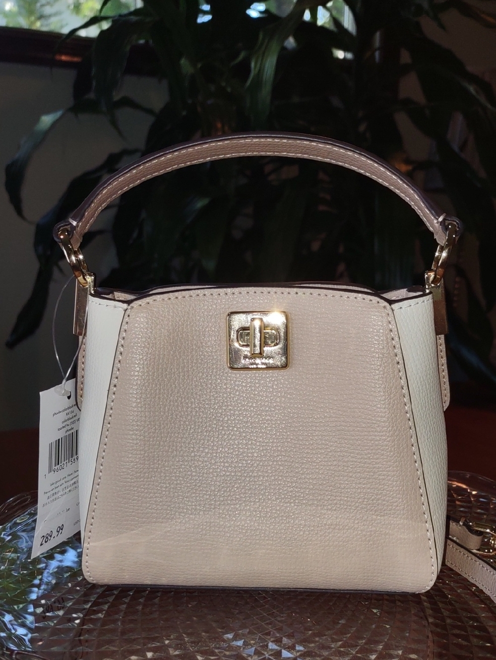 Kate Spade Phoebe Colorblock in Toasted Hazelnut & Cream. Mini. New with tags.